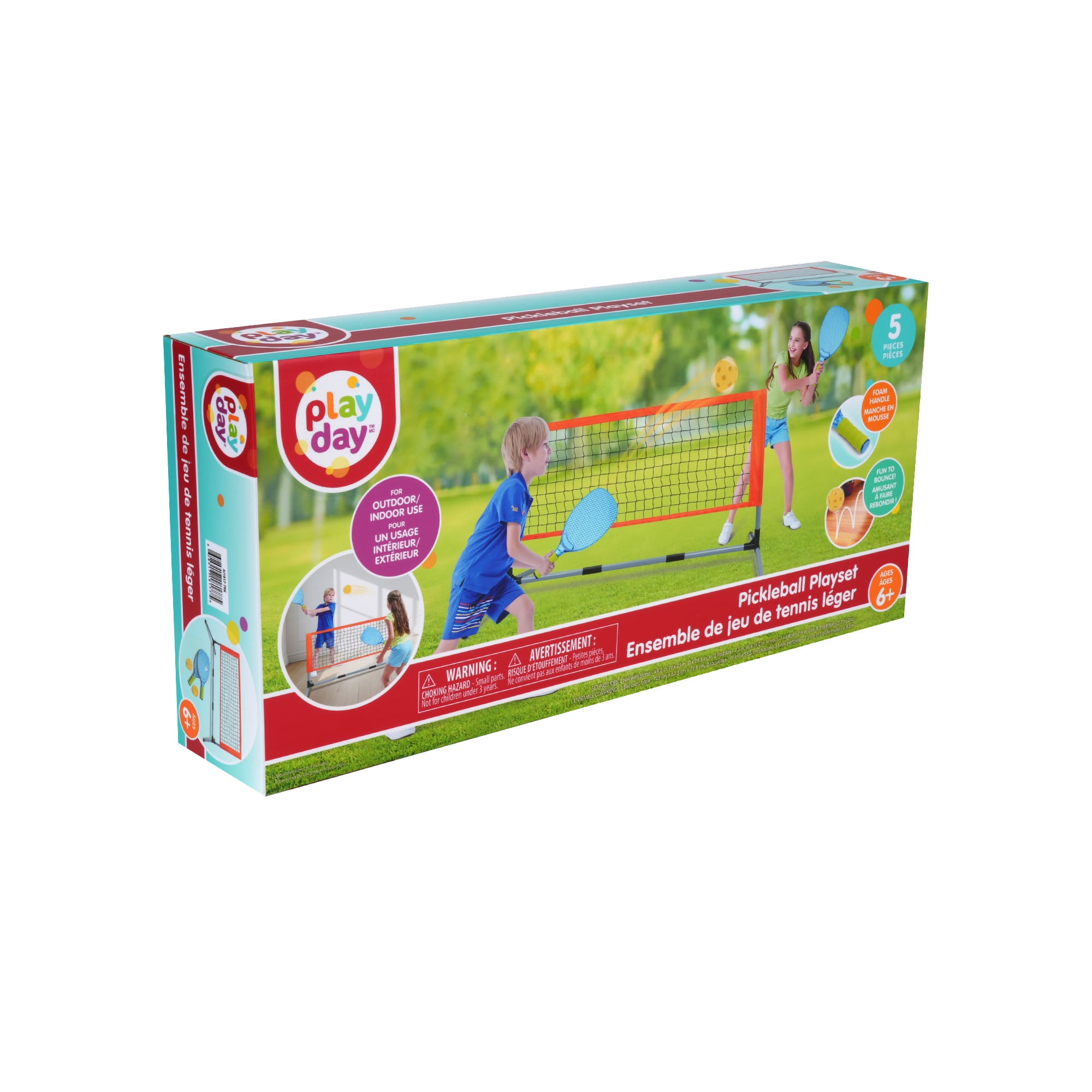 Ensemble de jeu PD Playday Pickleball, l'article comprend 2 raquettes, 2 balles et un filet, 5 pièces, âge recommandé à partir de 6 ans