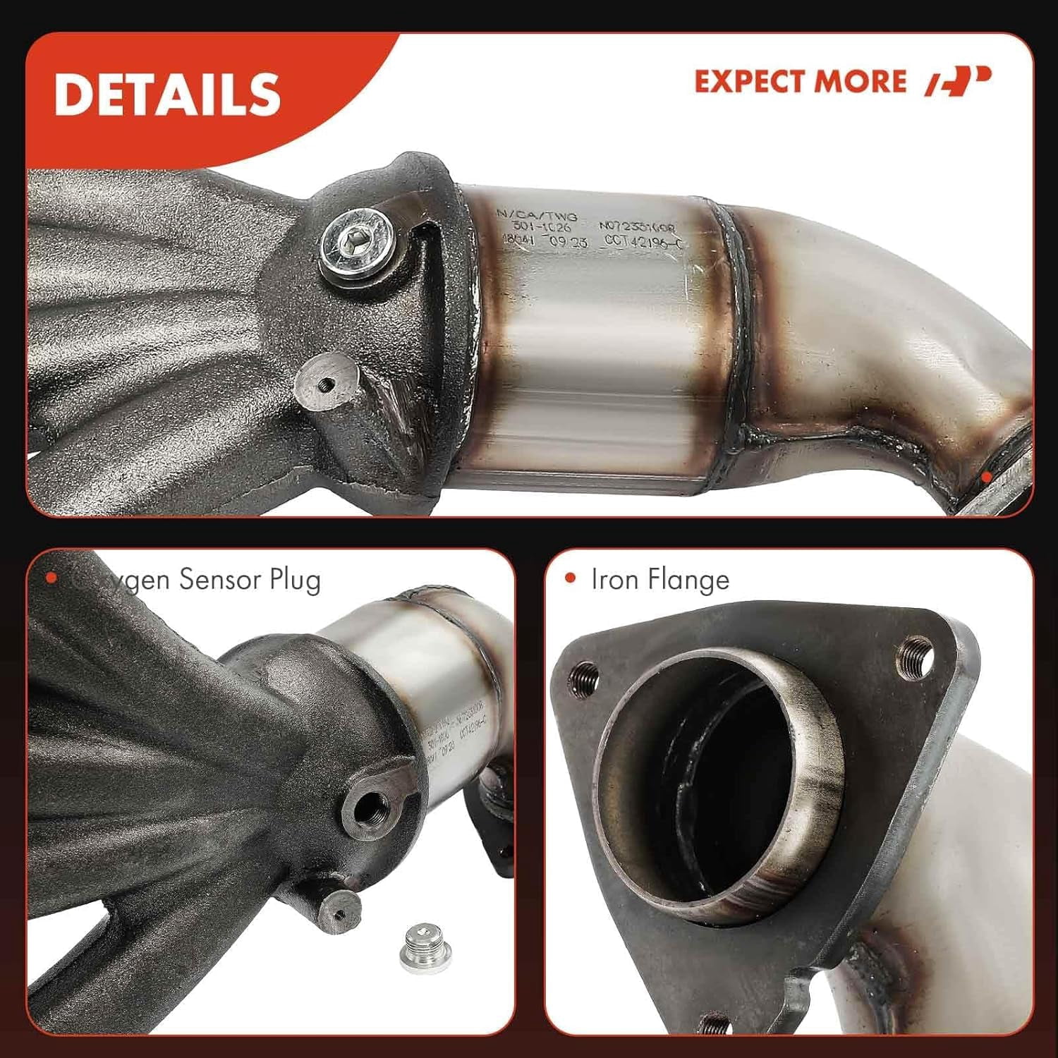 A-Premium Front Exhaust Manifold Catalytic Converter Kit Direct-Fit Compatible with Chevrolet Colorado 2004-2006 & GMC Canyon 2004-2006 & Hummer H3 2006 & Isuzu i-350 2006, 3.5L, EPA Compliant