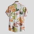 thumbnail image 4 of Floenr Mens T Shirts,Men Hawaiian Short Sleeve Beach Shirt Printed Summer Casual Button Down Shirts, 4 of 9