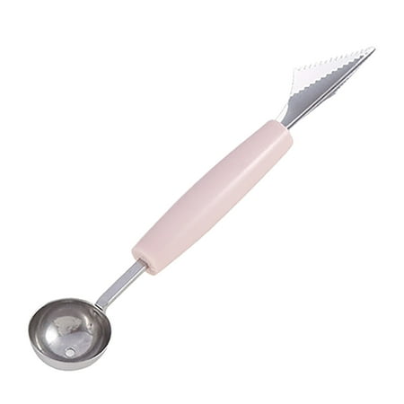 

BKFYDLS Kitchen Tools and Kitchen Decor in Home Watermelon Fruit Ice Cream Baller Scoop 2 In 1 Stainless Steel Double Head Fruit Decoration Carving Knife on Clearance