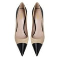 thumbnail image 3 of YDN Women Fashion Pointed Closed Toe Slip On Pumps Sexy Stiletto High Heels Party Dress Prom Office Shoes Size 10 Black Tan, 3 of 6