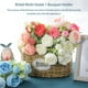 thumbnail image 2 of Ramo de flores artificiales Cateissary de peonía Decoración de oficina para novia Blanco, 2 of 6