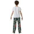 thumbnail image 4 of FORMRS Kids Pajama Pants with Pockets Size 6-8Y Boys Lounge Sleep Bottoms, Green Christmas Candy Canes, 4 of 8