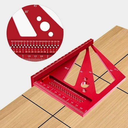 

Gbifzutdjp The Measure The Fourth Generation Carpenter S Square Ruler Triangle Ruler Aluminum Alloy Square Ruler Right Angle Ruler Marking Ruler Hole Ruler Measurement Layout