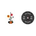 thumbnail image 1 of Dispensador de pañuelos y reloj de pared 3D decorativo para gimnasio en casa. Soporte vertical decorativo y accesorio para levantamiento de pesas., 1 of 8
