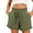 Green, variant on Mrat Ladies Comfy Pants Casual Spring and Summer Solid Comfortable Bandage Elastic Waist Women Pockect Fashion Short Pants Sweatshorts Women S-442 Gray M
