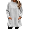 thumbnail image 4 of Enjoytime Crew Neck Sweatshirts Women Long Sleeve Casual Pullover Long Sweatshirt Trendy Fall Winter Plus Size Clothes, 4 of 8