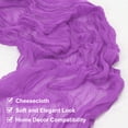 thumbnail image 3 of 2 Packs Dark Purple Cheesecloth Table Runner 35.4" x 118" Rustic Gauze Table Runner for Wedding Party, (10Ft), 3 of 6