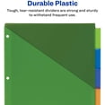 thumbnail image 6 of Avery 5-Tab Plastic Binder Dividers with Pockets, Insertable Multicolor Big Tabs, 1 Set 11906, 6 of 8