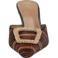 thumbnail image 2 of Sam Edelman Brit Brown Multi Kitten Heel Slip On Pointy Toe Fashion Pumps (Brown Multi, 7.5), 2 of 6