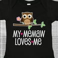 thumbnail image 4 of Inktastic My Memaw Loves Me Grandkids Owl Girls Baby Bodysuit, 4 of 5