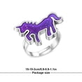 thumbnail image 4 of Minnieouse Anillos de humor termocrómico unicornio no fácil de romper moda Retro temperatura cambiable joyería fiesta pequeño dinosaurio Type3 NO3, 4 of 6