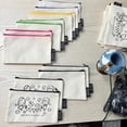 thumbnail image 5 of Estuche para lápices DIY con diseño de grafiti y cremallera en el borde, estuche para lápices de algodón, estuche para lápices con espacio en blanco, estuche para lápices de lona, 5 of 5