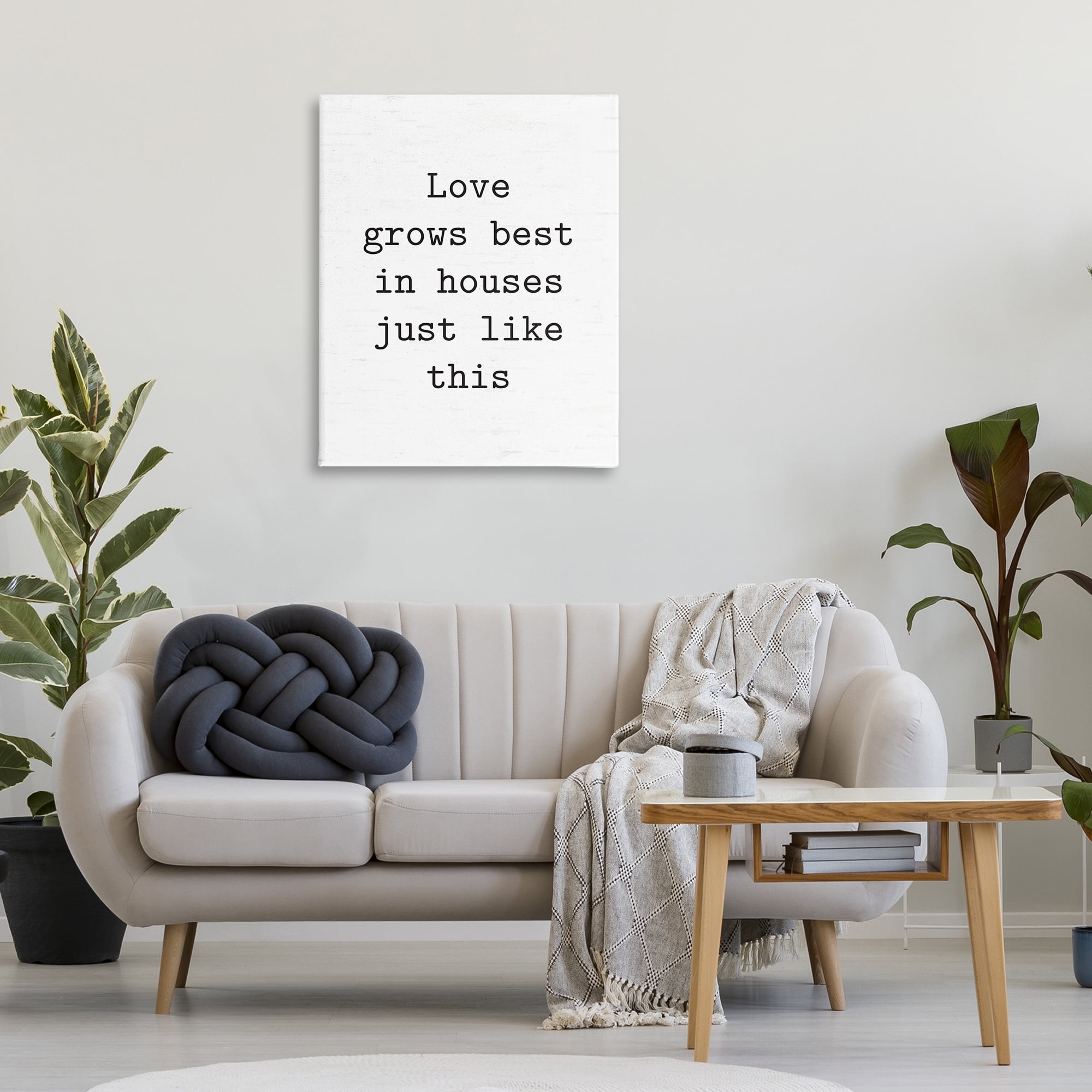 Stupell Industries Where Love Grows Best Text & Numbers Painting Wrapped Canvas Art Print Wall Art, 30 x 40