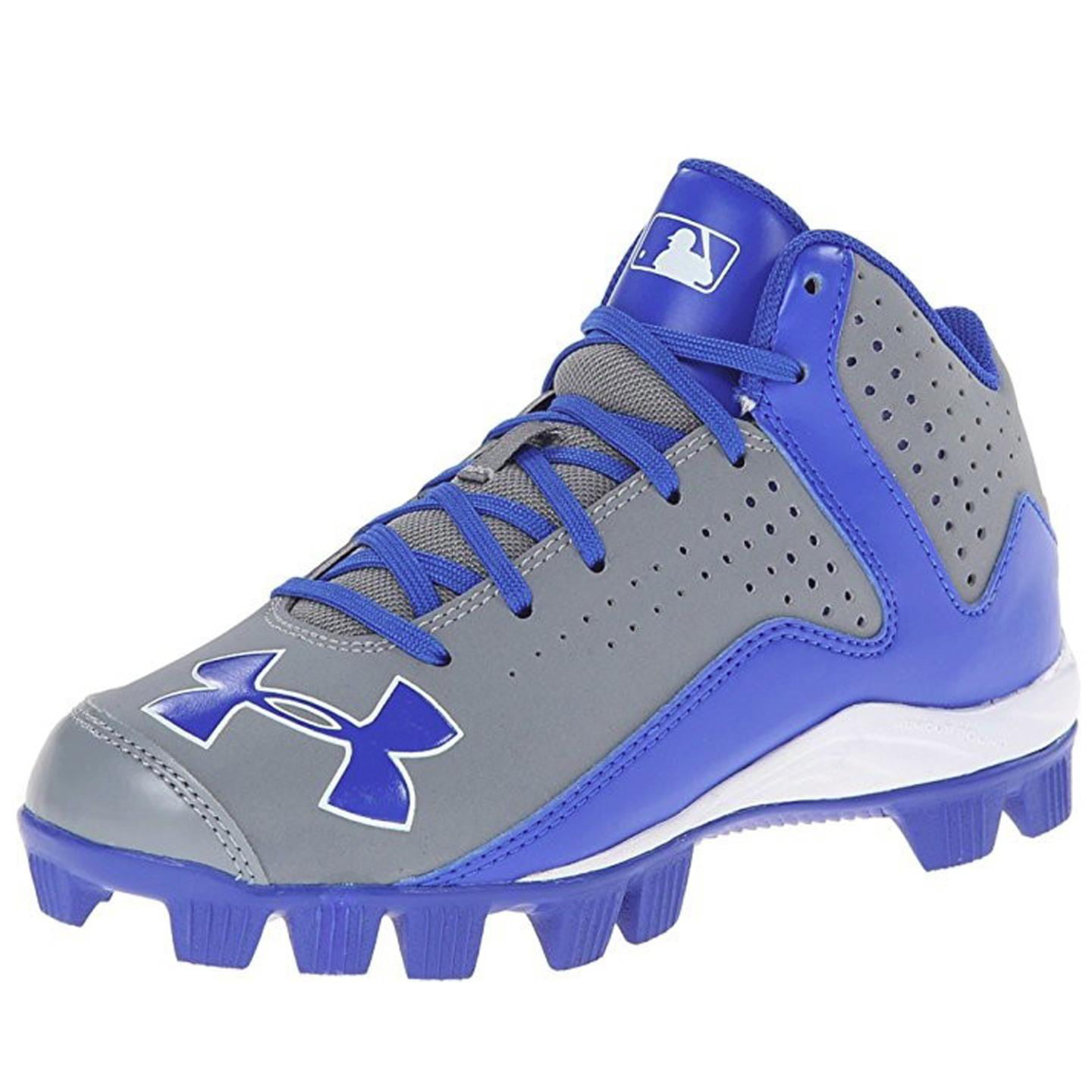 Under Armour Baseball Authentic Cleats No Box Size 8.5 Boys Youth Blue Black NEW 