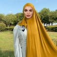 thumbnail image 2 of FADAACAI Head Scarves Hair Turban Chemo Turbans for Women Head Coverings for Women Muslim Head Scarf Solid Color Long Scarf Wrap Scarves Cotton Scarf For Women Fashion H, 2 of 4