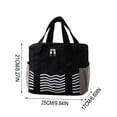 thumbnail image 3 of Horivan Insulated Lunch Tote Thermal Food Carrier Aluminum Foil Lining Office Commute Meal Prep Bag, 3 of 7