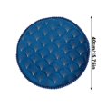 thumbnail image 6 of Oneshrt Round Chair Cushions, Thickened Memory Foam Cushion for Living Room, Office Chair, Slow Rebounds Buttock Student Cushion, Velvet Car Seat Cushion (Round - Blue, 15.75x15.75 in), 6 of 7