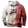 thumbnail image 1 of Rbaofujie Fall Sweaters Men's Leisure Draw Rope Hooded Sweatshirt Stained Lettering Print Mens Hoodies, 1 of 3