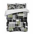 thumbnail image 2 of Quilts King Size, Sage Green Black Geometric Soft Comforter Bedding Set for Bed, Modern Abstract Art Block Lightweight Quilted Bedspread with Pillow Cover(2 Pieces) for All Season, 96x106 Inch, 2 of 6
