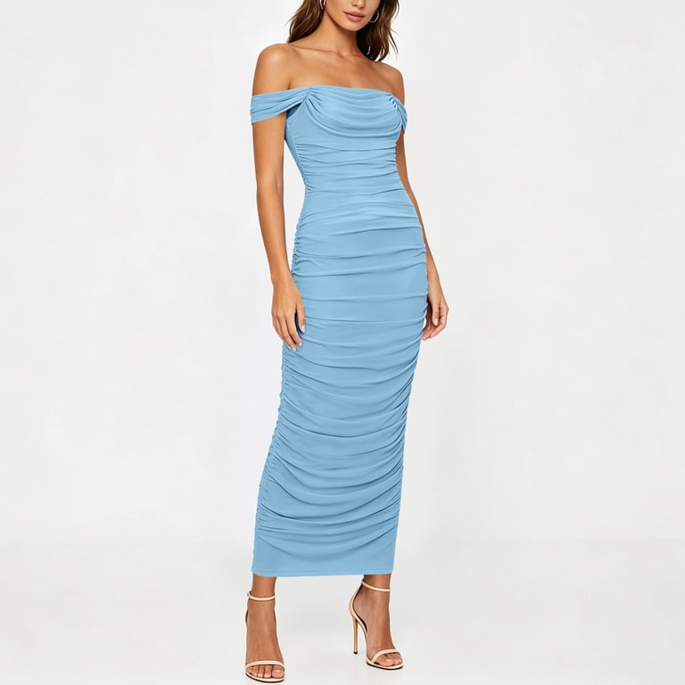 ruched stretchy dress Womens Short Sleeve Textured Sheath Dress Dress Mini Length Stretchy Bodycon Dress with Round Neck Ruched Side Drastring Detail Dress,Khaki