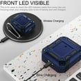 thumbnail image 7 of Nagebee Case for AirPods 1 &2 / 1st & 2nd Generation, Protective Heavy Duty Armor Hard PC and Soft TPU Defender Earbuds Case Cover Skin with Carabiner Keychain Clip (Blue), 7 of 7