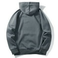 thumbnail image 3 of Gibobby Sudadera con Capucha y Logotipo de Peso Medio para Hombre cómodo suéter Sudadera con Capucha para Hombre(Gris oscuro,G), 3 of 3