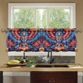 thumbnail image 4 of Yayeee Kitchen Curtains Tier Set of 2 Light Filtering 57"x24" Over Sink Window Panels, Blue Abstract Eagle, 4 of 7