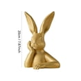 thumbnail image 4 of Gold Bunny,Gold Bunny Decor,Easter Bunny Figurines,8IN Gold Home Decor Resin Rabbit Statue, Easter Table Decor, Large Rabbit Figurines Easter Table Centerpiece Decorative(A), 4 of 8