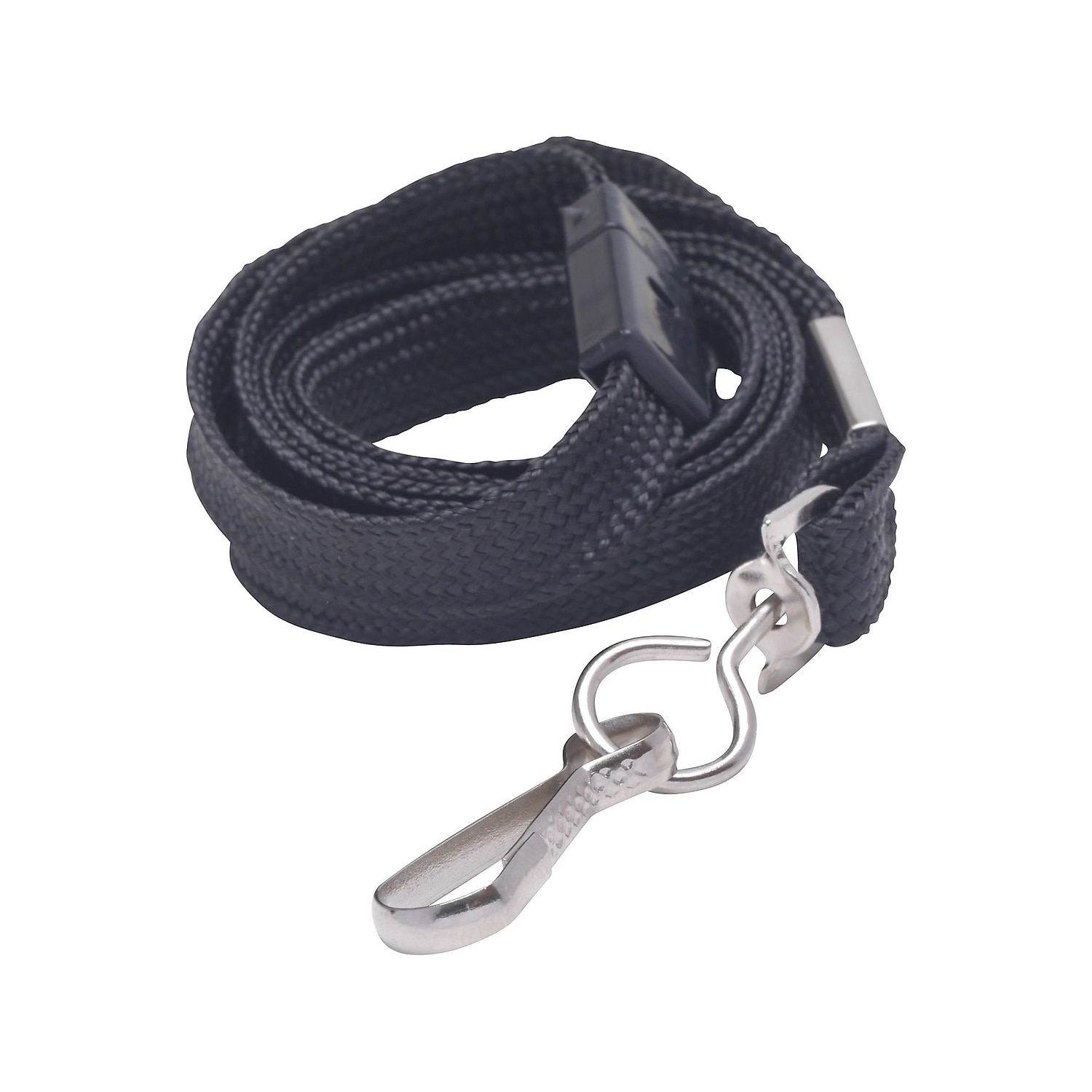Staples Breakaway Lanyards 36" Length Nylon Black 12/Pack (18910) ST18910/18910