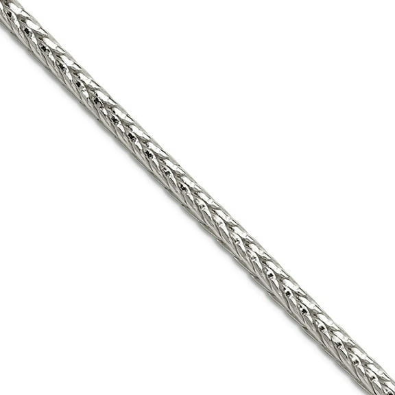 925 Sterling Silver 3.8mm Sparkle-Cut Round Franco Chain Necklace 24 Inch Chain Necklace for Women and Men