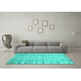thumbnail image 3 of Ahgly Company Indoor Rectangle Abstract Turquoise Blue Contemporary Area Rugs, 5' x 8', 3 of 4