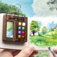 thumbnail image 4 of Watercolour Kit Tobios Watercolour Paint Set Travel With Wooden Grid Paint Ini Portable Wooden/Acrylic Grid Paint Box Se T, 4 of 7