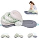 thumbnail image 1 of Almohada de lactancia multifuncional Almohada de lactancia de maternidad, lo mejor para mamá, altura ajustable Rojo Verde, 1 of 5
