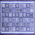 thumbnail image 1 of Ahgly Company Indoor Square Abstract Blue Modern Area Rugs, 4' Square, 1 of 4