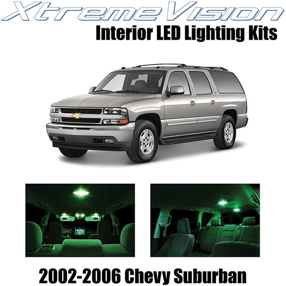 XtremeVision Interior LED for Chevy Suburban 2002-2006 10 pcs Green Interior LED Kit Installation Tool