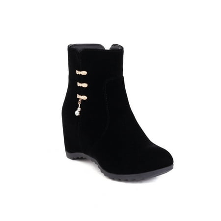 

Vikakiooze Fashion All Match Mid Tube b-o-o-t s Autumn And Winter Fleece Thick With Mid Heel Knight b-o-o-t s Shoes for Women 2022