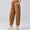 A191 Brown, variant on Harem Pants for Women Loose Fit Joggers Elastic Waist Drawstring Ankle Tie Cuffed Hem Lightweight Soft Fabric Yoga Lounge Dance Casual