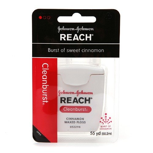 6 Pack Johnson&Johnson REACH Dental Floss Cleanburst of Sweet Cinnamon