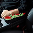 thumbnail image 6 of Watermelon Soft Comfortable Furry Printed Car Armrest Cover Accessory - 12.5x8.2 Inch, 6 of 6