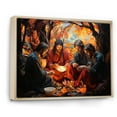 thumbnail image 2 of Designart "Supper Christianity Last wall art" Spiritual Floater Framed Wall Art Print, 2 of 7