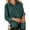 *Green, variant on ClodeEU Women's Long Sleeve Denim Shirt,Casual Button Down Jean Blouse,Classic Collared Top with Chest Pockets Dark Blue,Womens Plus L