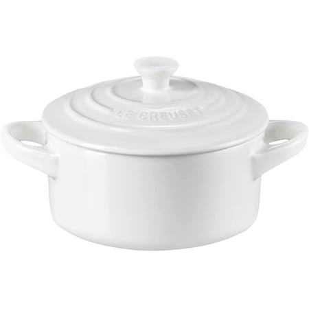 Le Creuset Stoneware Mini Round Cocotte, 8 oz., White