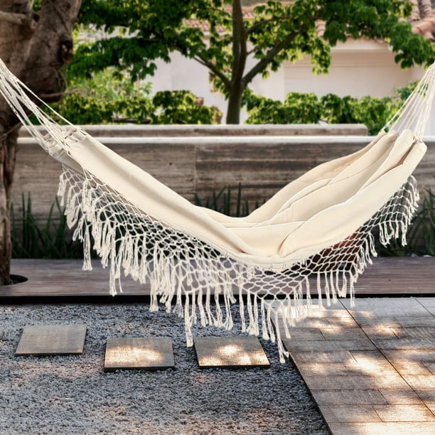 Bohemia Brazilian Style Deluxe Hammock Macrame Fringe Handmade For Camping Yard Garden Decor Com Bohemia Brazilian Style Deluxe Hammock, Long Island Outdoor Furniture Bohemia