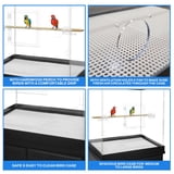 Fresh Look at Pennzoni Large Bird Cage For Macaws Parrots Clear Acrylic Cage
