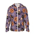 thumbnail image 1 of Balery Vintage Halloween Black Cat Sudadera ligera de manga larga con capucha y protección solar UPF 50+ para hombre y mujer, ideal para pesca y running-Large, 1 of 7