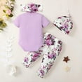 thumbnail image 3 of Toddler Girl Summer Clothes Fall Spring Outfits Short Sleeve Ruffle Top+Pants 3 PCS Cute Baby Girl Clothes 12-18 Months, 3 of 6