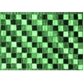 thumbnail image 1 of Ahgly Company Indoor Rectangle Checkered Emerald Green Modern Area Rugs, 3' x 5', 1 of 4