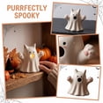 thumbnail image 3 of Halloween Ghost Decor Cat Ghost Figurine Spooky Cute Kitty Ghost Statue Resin Tabletop Sculpture Centerpiece for Mantel Shelf Desk Living Room Home Decoration, 3 of 6