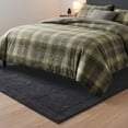 thumbnail image 2 of Mainstays Solid High Low Tufted Grid Dark Gray Indoor Area Rug, 5' x 7', 2 of 7